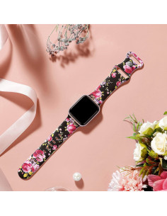 Apple Watch 38mm / 40mm / 41mm Trendigt Premium Armband Floral 2
