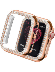 Apple Watch 40mm Series 4,5,6 &amp; SE Stötdämpande Skal Med Strass 2