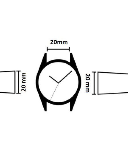 Universal Exklusivt Klockarmband med Strass - 20mm