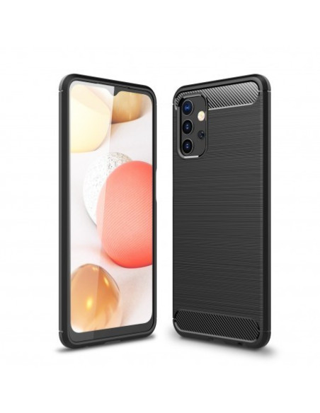 Samsung A33 5G SlimCarbon-skal sett från sidan med telefon insatt