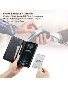 Samsung S22 Ultra Elegant Fodral i PU-Läder med RFID Block