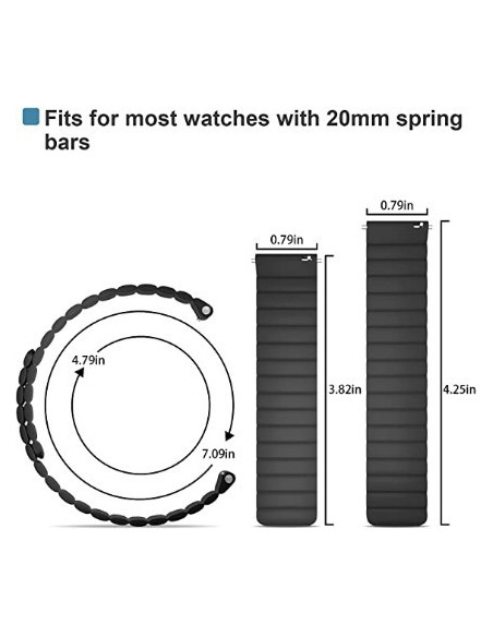 Universal Premium Klockarmband med Magnet Loopr - 20mm
