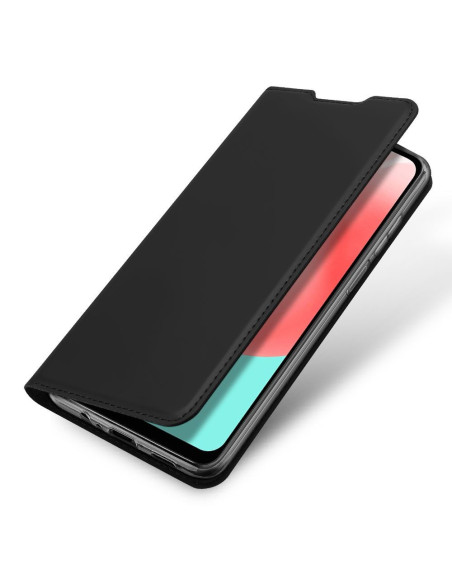 Svart flipfodral för Samsung A33 5G sett framifrån med stängd design