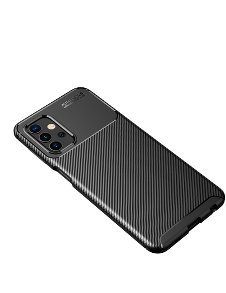 Slimmat fullkolfiberskal för Samsung A53 5G, vy från baksidan med detaljerad textur