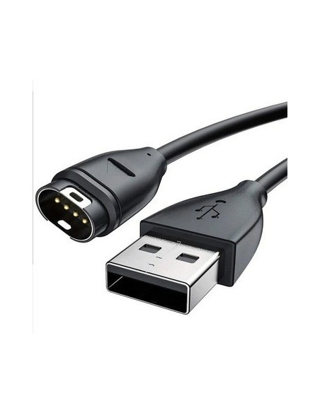 USB-laddkabel för Garmin klockor med svart design och kontaktändar