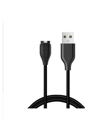 Svart USB-laddkabel för Garmin klockor med tydlig kontaktänd och sladd