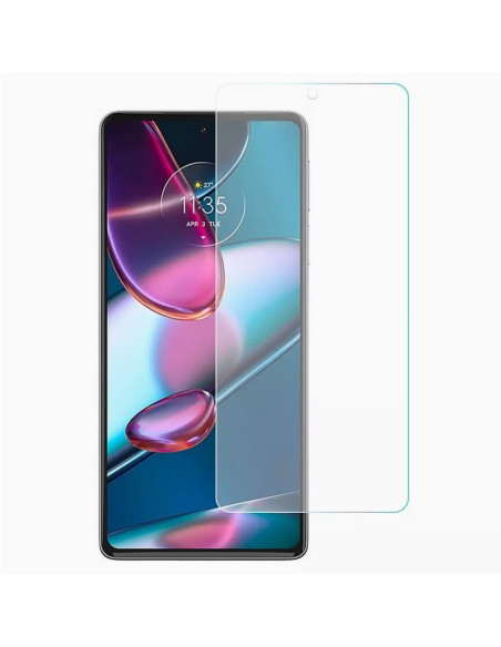 Härdat glas för Motorola Edge 30 Pro, monterat på telefonens skärm med transparent design