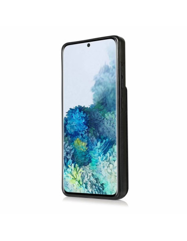 Svart mobilskal för Samsung S22, visat i sidovy med skärmen synlig
