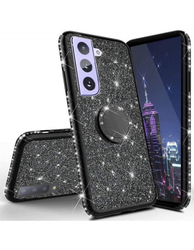 Samsung S21 FE Stötdämpande Skal med Ringhållare Strass