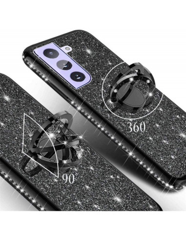Samsung S21 FE Stötdämpande Skal med Ringhållare Strass