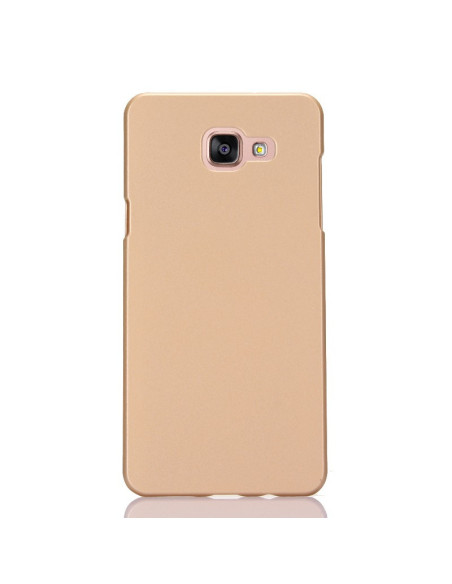 Mattsvart gummibelagt skal för Samsung J5 2016, närbild av sidan med tydlig textur