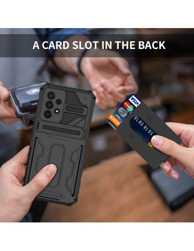 Samsung A13 4G Stöttåligt Skal Kickstand &amp; Kortfack ThinArmor V3