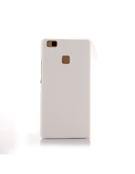 Mattsvart gummibelagt skal för Huawei P10 Plus, sett från sidan med fokus på knappen bild 6