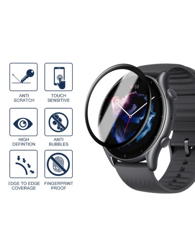 2-PACK Amazfit GTR 3 Pro FullFrame 3D Härdat glas 0.26mm 9H