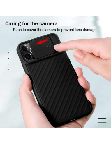 iPhone 12 Pro Max Stöttåligt Skal Inbyggd Kamerskydd CamShield