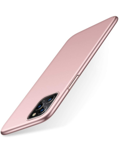 Roséguldfärgat ultratunt skal för iPhone 11 Pro, sett från sidan