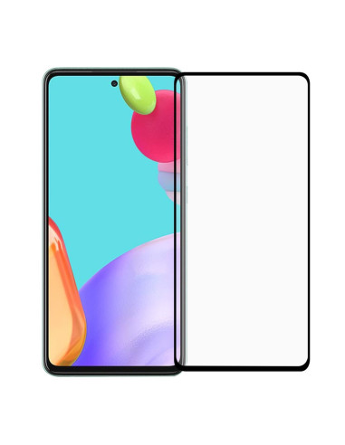 Härdat glas för Samsung A52/A52s, visat monterat på telefon med fullframe-design