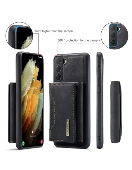 8-FACK Samsung S21 Stöttåligt Skal med Magnetisk Korthållare DG.MING Detach