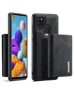 8-FACK Samsung A21s Stöttåligt Skal med Magnetisk Korthållare DG.MING Detach