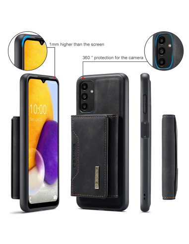 8-FACK Samsung A13 4G Stöttåligt Skal med Magnetisk Korthållare DG.MING Detach