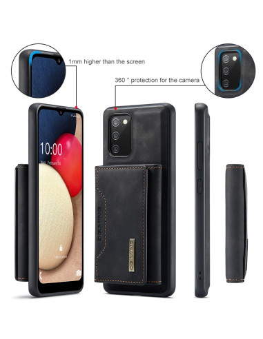 8-FACK Samsung A03s Stöttåligt Skal med Magnetisk Korthållare DG.MING Detach
