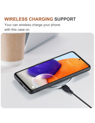 8-FACK Samsung A73 5G Stöttåligt Skal med Magnetisk Korthållare DG.MING Detach