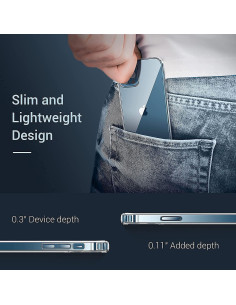 iPhone 12 Mini Stöttåligt Genomskinligt Skal Simple