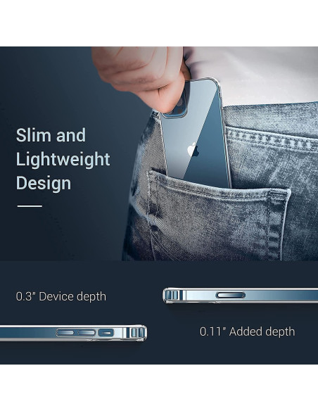 iPhone 12 Stöttåligt Genomskinligt Skal Simple