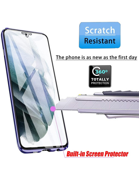 Samsung S22 Heltäckande Premium Skal Glassback® V4