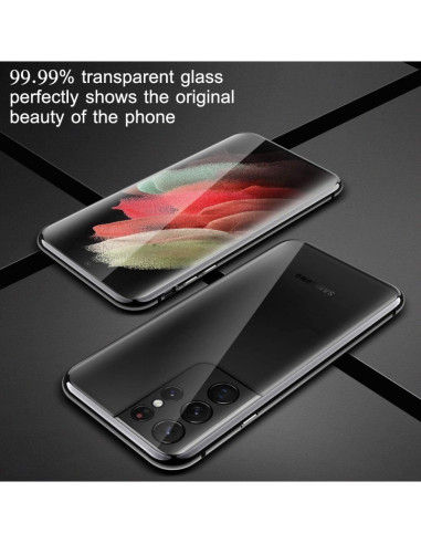 Samsung S22 Heltäckande Premium Skal Glassback® V4
