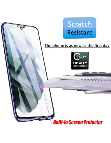 Samsung S21 FE Heltäckande Premium Skal Glassback V4