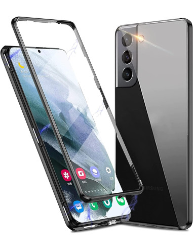 Samsung S21 Plus Heltäckande Premium Skal Glassback V4