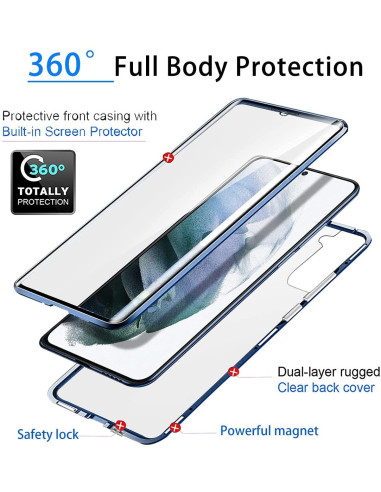Samsung S21 Plus Heltäckande Premium Skal Glassback V4