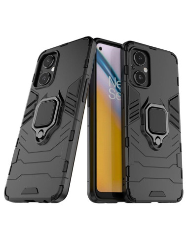 OnePlus Nord N20 5G skal i svart med ringhållare, sett från sidan
