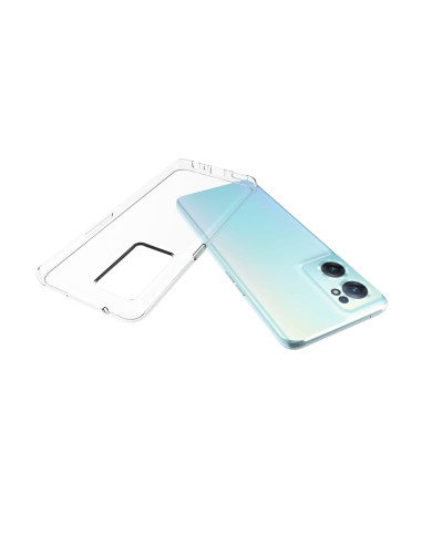 Transparent skal för OnePlus Nord CE 2 5G, delvis monterat på telefon med tydlig färgövergång