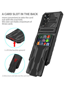 Xiaomi Redmi Note 11 / 11S Stöttåligt Skal Kickstand &amp; Kortfack ThinArmor V3 2