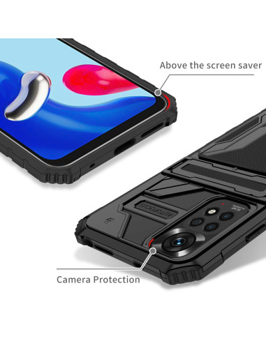 Xiaomi Redmi Note 11 / 11S Stöttåligt Skal Kickstand &amp; Kortfack ThinArmor V3