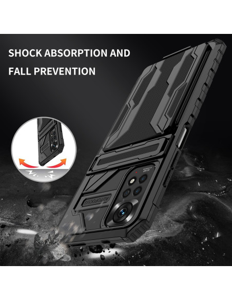 Xiaomi Redmi Note 11 / 11S Stöttåligt Skal Kickstand &amp; Kortfack ThinArmor V3