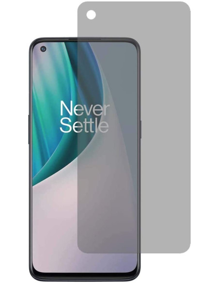 Transparent härdat glas monterat på OnePlus Nord N20 5G med skärmskydd