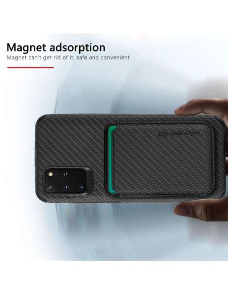 Samsung S20 Plus Stöttåligt skal med Magnetisk Korthållare Magsafe RFID