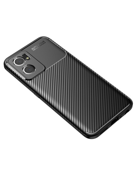 Baksidan av OnePlus Nord CE 2 5G skal i svart karbonfiberdesign