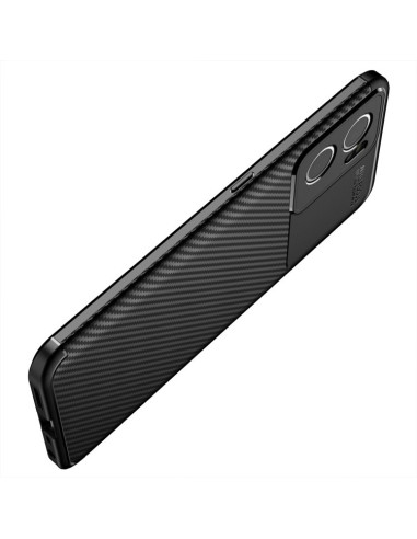 Sidan av OnePlus Nord CE 2 5G skal med slät karbonfiberdesign och knappar