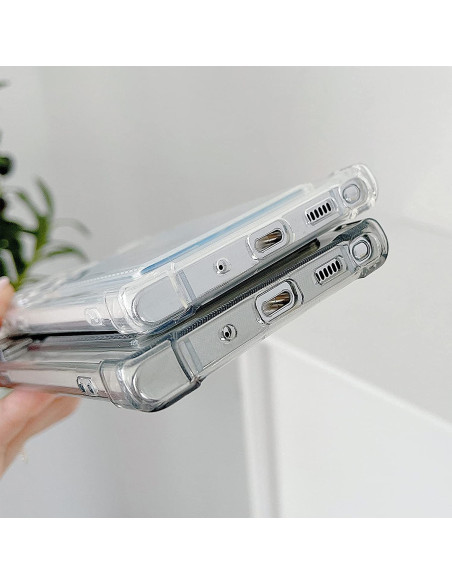 Stöttåligt Skal med Kortfack Förstärkta Hörn Samsung S21 Ultra