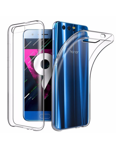 Genomskinligt TPU-skal för Honor 9, visat från baksidan med telefonens färg synlig