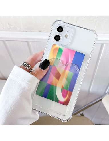Stöttåligt Skal med Kortfack Förstärkta Hörn iPhone 12 Pro