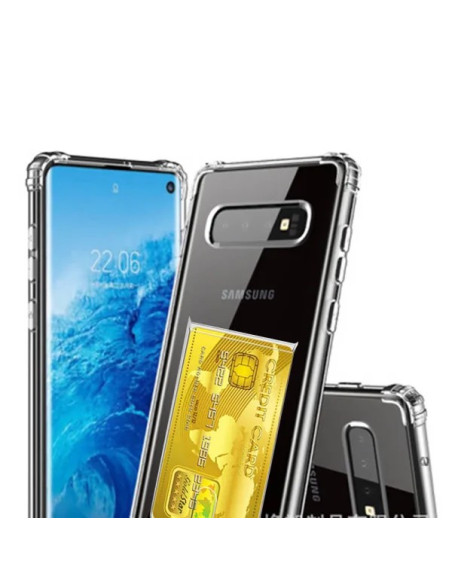 Stöttåligt Skal med Kortfack Förstärkta Hörn Samsung S10