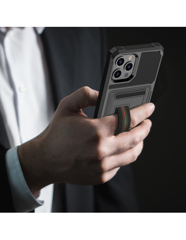 iPhone 11 Pro Max Stöttåligt Skal med Kortfack Solid V5