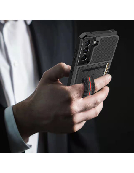 Samsung S22 Plus Stöttåligt Skal med Kortfack Solid V5