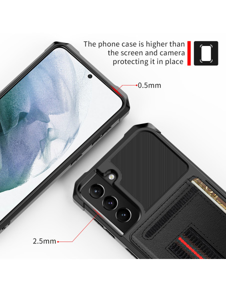 Samsung S22 Plus Stöttåligt Skal med Kortfack Solid V5