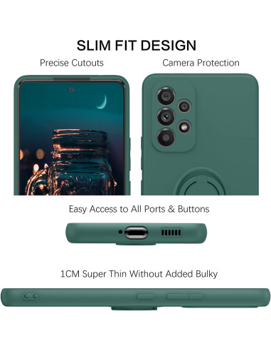 Samsung A33 5G Stöttåligt Skal med Ringhållare CamShield